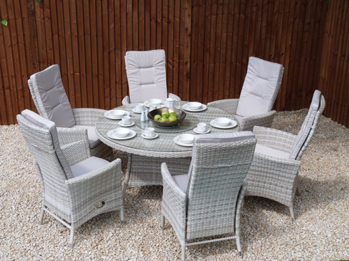 white metal garden chairs